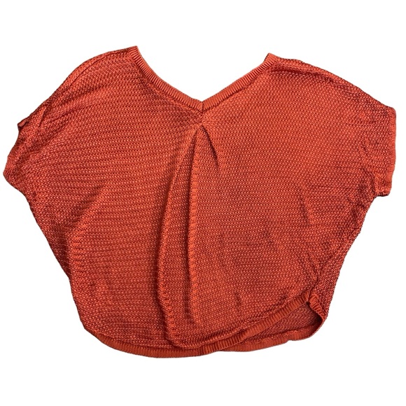 White House Black Market Crop Sweater Burnt Orange - Picture 4 of 9
